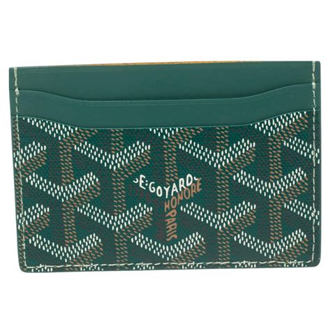 porte carte goyard vert|porte carte goyard.